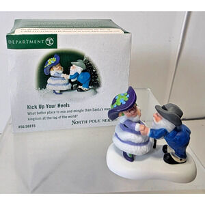 Dept 56 North Pole Series Kick Up Your Heels Mr & Mrs Santa 56815 2001 Retired